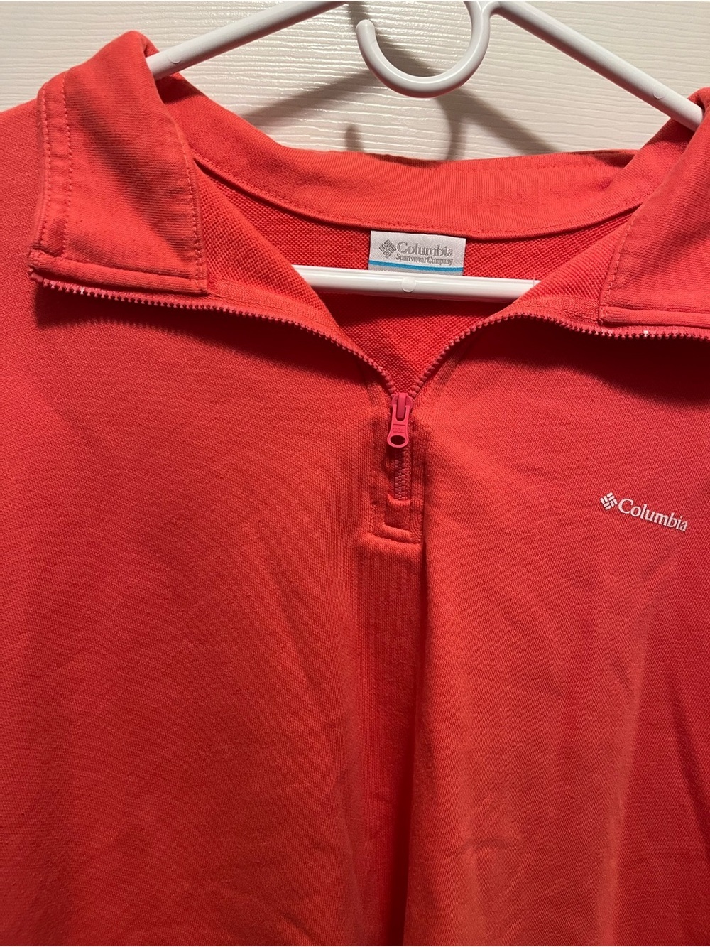Columbia Women's Coral-Red Quarter-Zip Fleece Pullover NWOT Size XXL - Picture 4 of 7